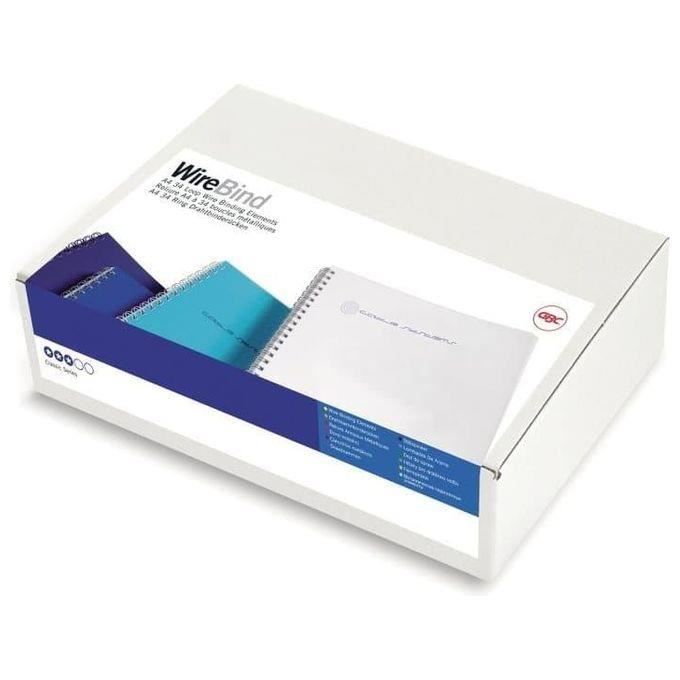 GBC RG810510 Lot de 100 Peignes métalliques WireBind Noir, 8 mm