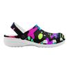 White EVA Clogs with Cute Cat Print, Lightweight Slip On Garden Shoes, Breathable Beach Sandals, Indoor Outdoor Slippers for Men Women