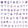 10/30/60pcs Cute Dreamy Purple Coquette Cartoon Stickers Kawaii Aesthetic Graffiti Decals DIY Water Bottle Luggage Phone Sticker