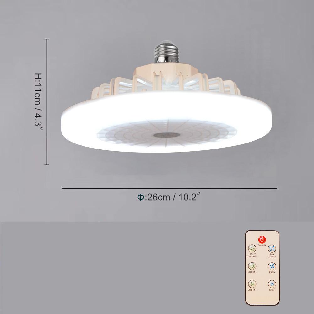 30W Ceiling Lamp Fan E27 With Remote Control Smart Silent Ceiling Fan Lamp 3 Colors For Home Living Room Lighting