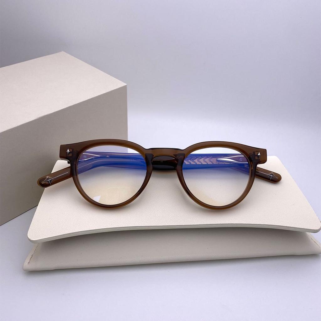 High Quality Optical Frame Ron Plate Round Frame Glasses Plain And Versatile Anti-Blue Light