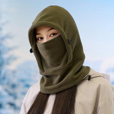 Winter Pullover Hat Men's Cycling Cold Mask Winter Warm Scarf Headgear Hat Piled Thick Windproof Ear Hat Women