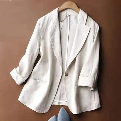 Kleiner Anzug Damen Frühlings- und Sommermode Retro Dreiviertelärmel Freizeitjacke