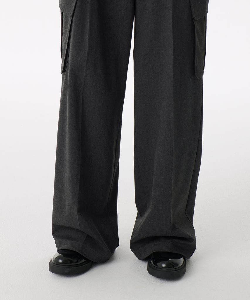 MUSINSA STANDARD WOMAN Women'S Parachute Cargo Slacks [Charcoal Gray]