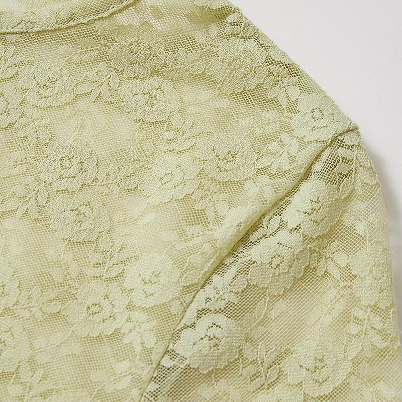 Teenie Weeniebearnova Women's Lightweight Lace Round Neck Base Layer Shirt