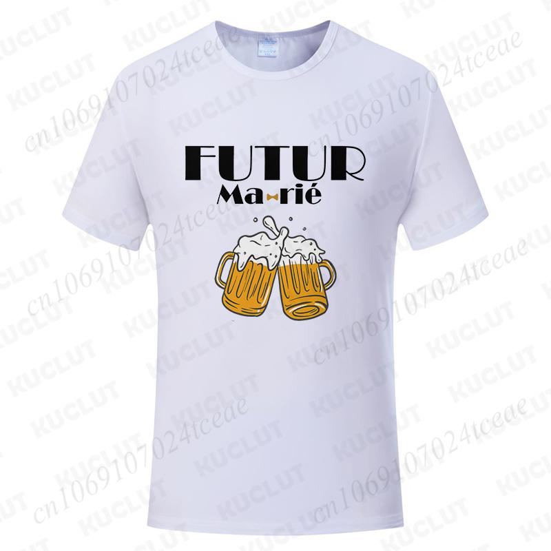 French Boyfriend Bachelor Party Tshirt Single Wedding Graphic Oversized Y2k Tops Evg Team Groomsman Tees Future Groom Man Shirt