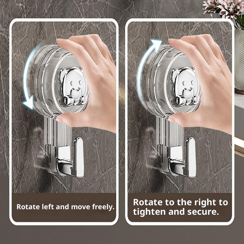 Powerful Suction Cup Hooks Traceless Heavy Duty Robe Towel Hook Keys Clothes Bag Hanger Hook Bathroom Kitchen Organizer Hook