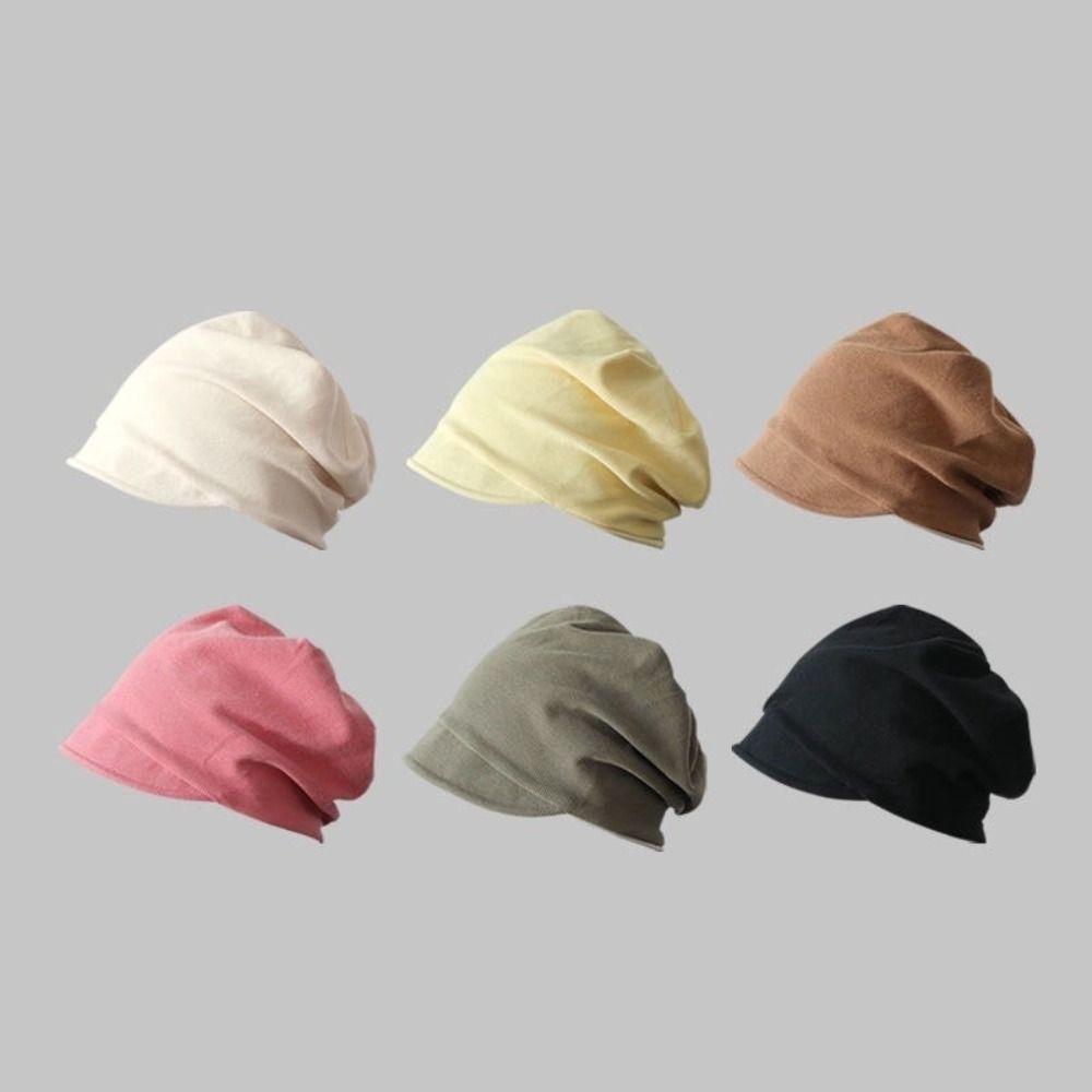 Keep Warm Slouchy Baggy Caps Solid Color Skull Cap Chemo Cap Beanie Hat  Outdoor Headwear