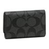 COACH Key Case PVC Key Pouch Women's Black 78675-QBO4G