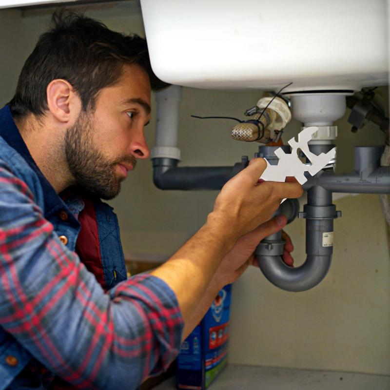 Klíč na sprchovou baterii Šestihranný klíč na hadici baterie z uhlíkové oceli S otvírákem na láhve Nástroj pro opravu a instalaci jádra ventilu