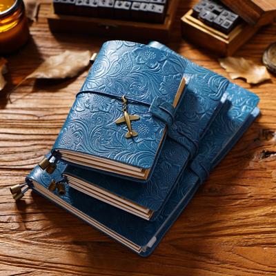 Jurnal de Călătorie din Piele Vintage - Jurnal și Planificator din Piele de Vacă, Realizat Manual