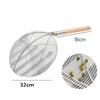 Stainless steel big long noodle French fries colanders strainer basket wooden handle frying net Hot Pot leaky filter sieve sink