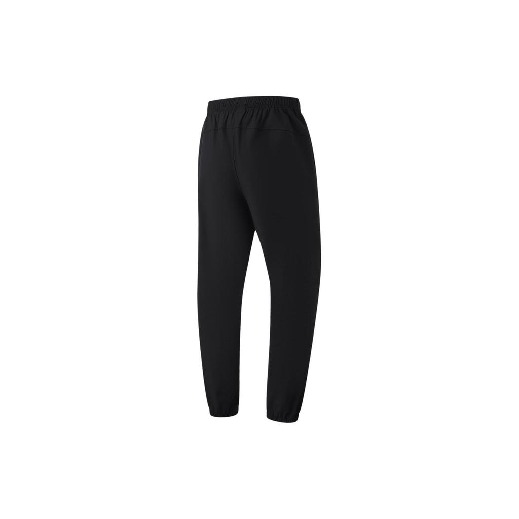 Li-Ning Quick-Dry Cool Sun Protection UV Resistant Logo Print Cuffed Mid-Rise Knitted Long Pants Men Pants Black AKLU833-3