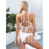 Beach Dress Summer Women's Sequins Patchwork Pure Hand Hooked Halter Dress Holiday Fringe Bikini Cover Up
