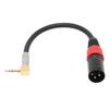 TRS Male To XLR Male Cable 90 Degree Stereo Microphone Auxiliary Wire for Computers MP3 DVD