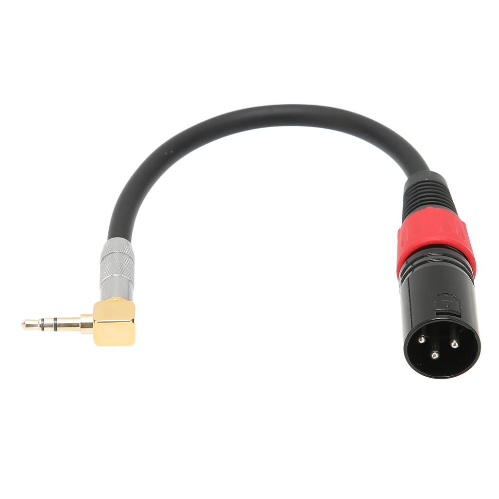 TRS Male To XLR Male Cable 90 Degree Stereo Microphone Auxiliary Wire for Computers MP3 DVD
