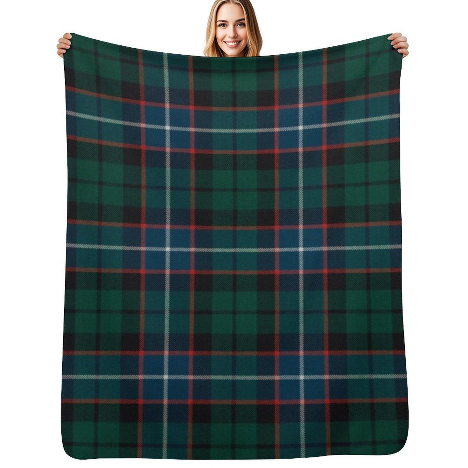 Mitchell Scottish Tartan Throw Blanket Soft Warm Blanket Gift for Men Women Adults Size: 75*100cm, Weight: 230 GSM