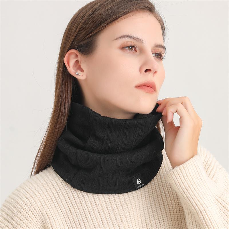 Men'S And Women'S Autumn/Winter New Striped Knitted Scarf Versatile Set Head Protection Neck Cover Thick Warm Neck Cover Scarf Outdoor