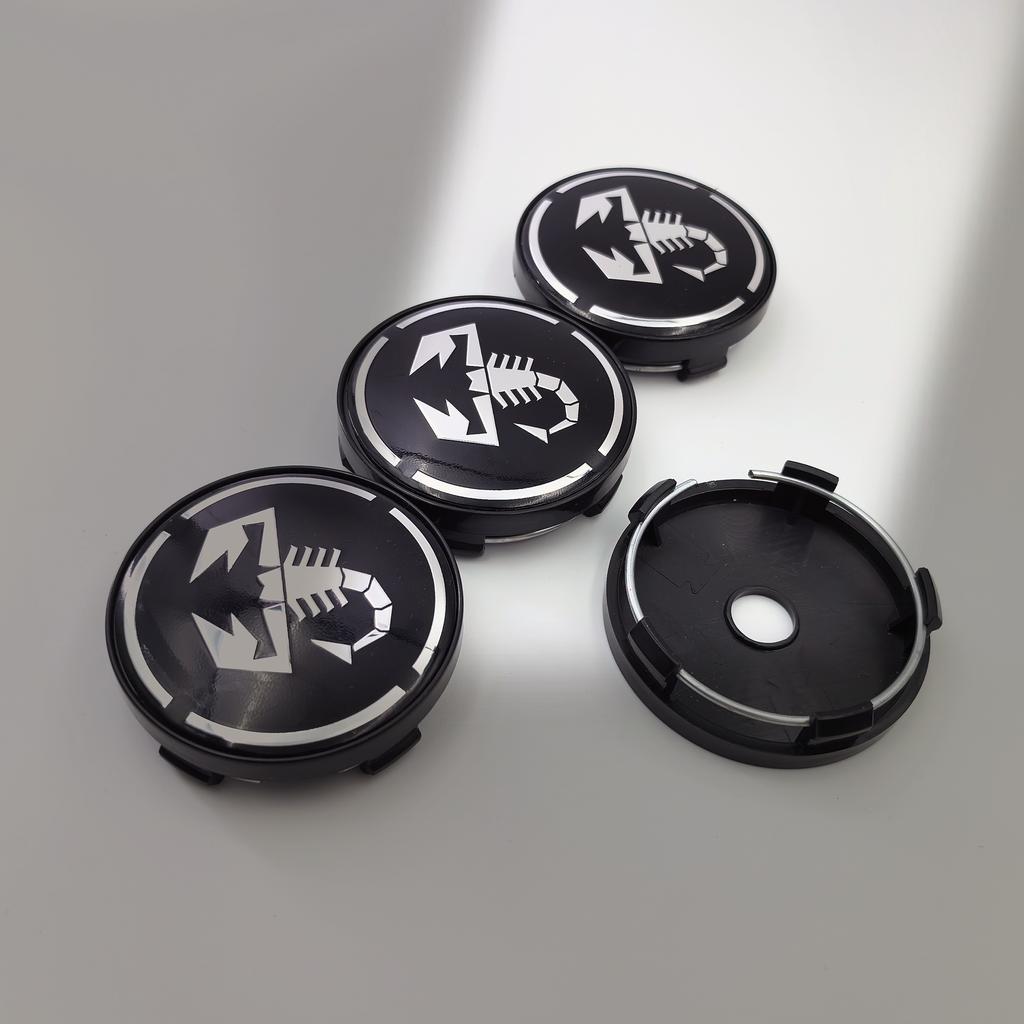 4ps 56mm/60mm 5.6cm/6cm Abarth logo car emblem Wheel Center Hub Cap auto Rim refit dust-proof badge covers styling accessories