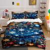 Christmas Snowflakes Ornament Set Bedding Duvet Cover Set Duvet Cover Pillowcases  (1*Duvet Cover 2*Pillowcases, Without Duvet Insert)