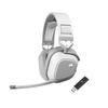CORSAIR HS80 MAX WIRELESS Gaming Headset for Memory Foam Dolby Atomos Aluminum White PC/PS4/PS5, Bluetooth, Earpads, Audio, Frame, (CA-9011296-AP)
