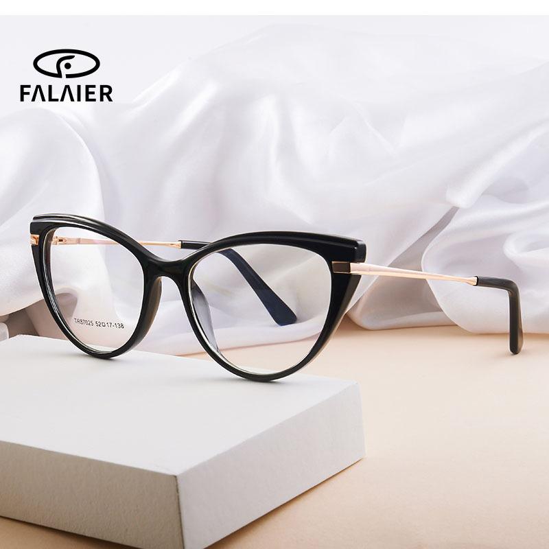 87025 Tr90 Glasses Frame Myopia Glasses Frame Cat Eye Glasses Anti-Blue Light Glasses Frame Computer Glasses