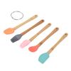 5Pcs Baking Tool Set Brush Spatula Cutter Spoon Scraper Nontoxic Durable Waterproof Bamboo Handle Kitchen Tool Set