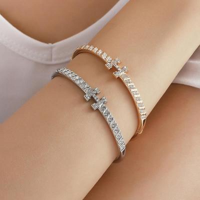 Elegant Korean Diamond-Studded Women's Bracelet - Versatile Luxury Jewelry