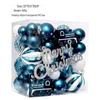 65-Piece Painted Christmas Ball Ornament Set for Tree Decorations