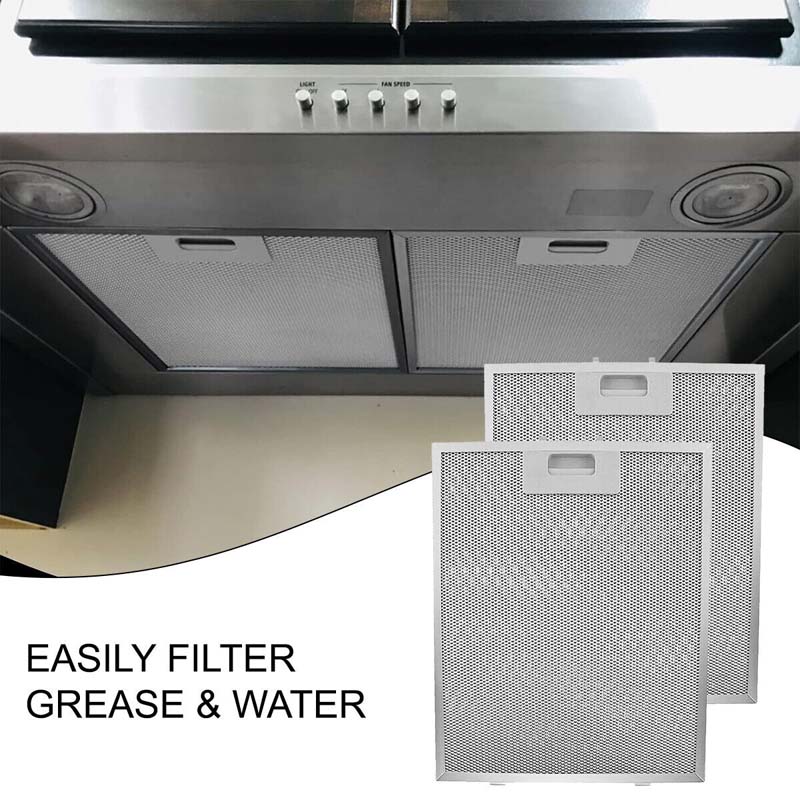 2ks univerzální filtry odsavače par Kovová síťovina odsavač ventilační filtr 320x260 mm