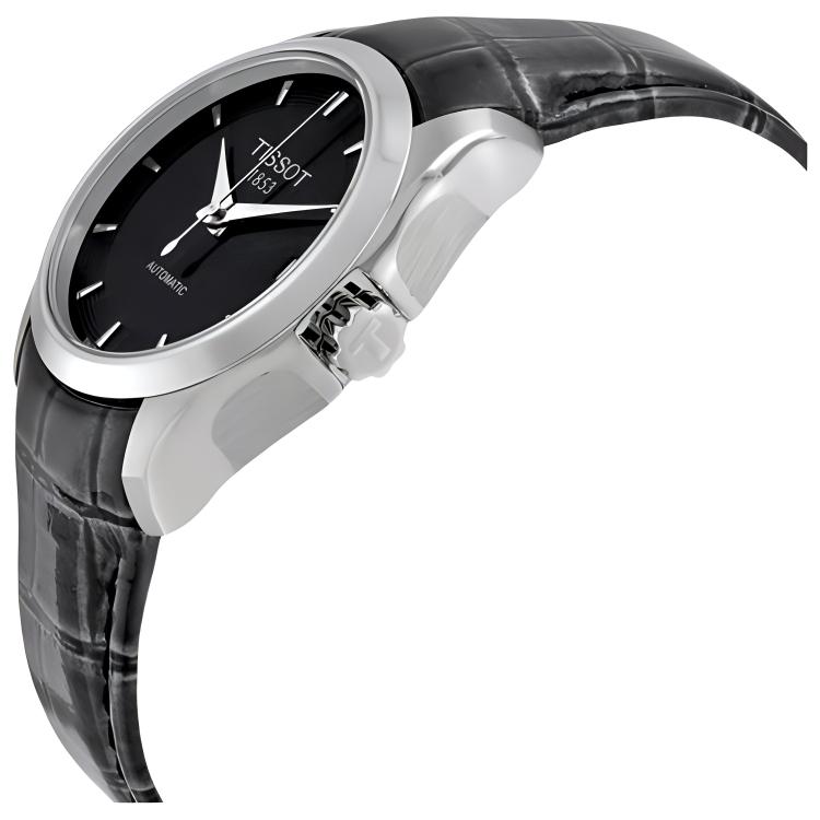 TISSOT Kutu Automatic Mechanical Movement Women's Watch 32mm Black Dial T035.207.16.051.00