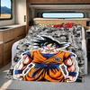 1PC Cartoon Son Goku  Print Flannel Blanket, High quality All Seasons, Home Decor, Warmth and Comfort, Perfect for Christmas Gifts