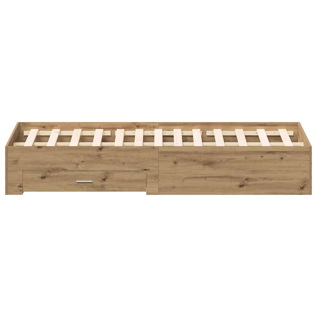 Artisan Oak Bed Frame 180 x 200 cm Particleboard