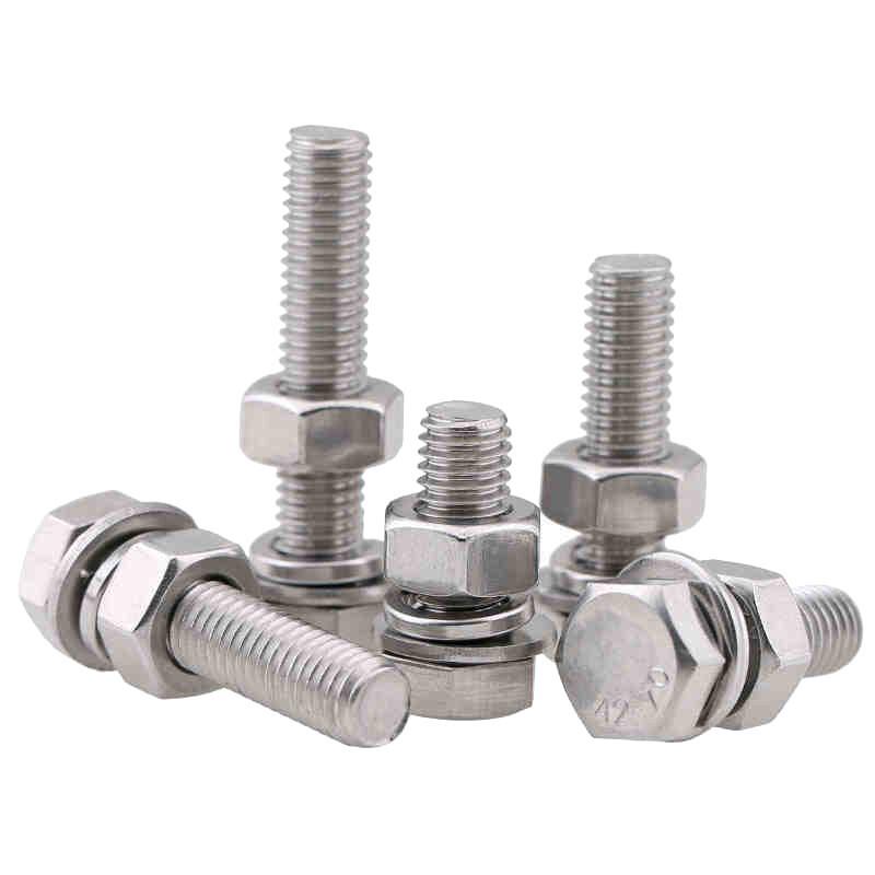 304 Stainless Steel Hex Bolt Fastener Set