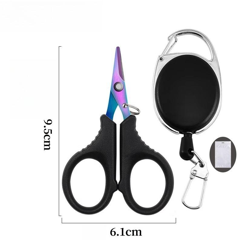 1pcs Titanium Coated Stainless Steel Fishing Scissor Plier - PE Braid Line Cutter for Carp Fishing Tools