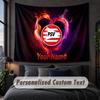 Individuelle Namens-Text-Wandbehang, Dekorative Wandbehang für PSV Eindhoven FC, Hintergrund-Wandbehang für Zuhause Schlafzimmer