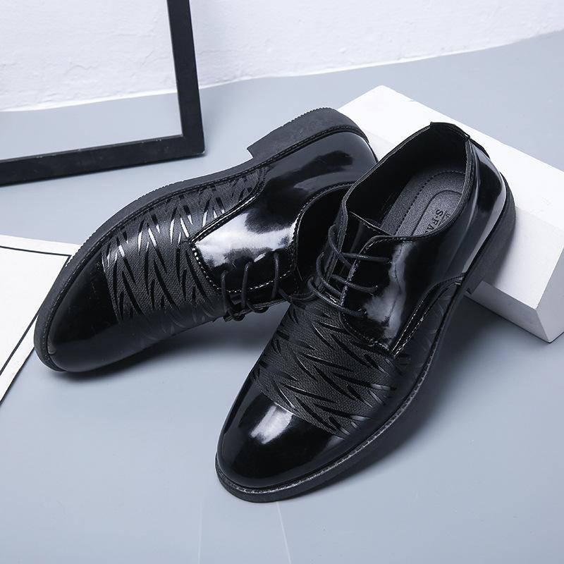 

Весенние и осенние кожаные туфли мужские корейские модели британские трендовые туфли мужские кожаные туфли повседневные дышащие деловые деловые кожаные туфли мужские ле 45