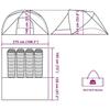 VidaXL 4-Person Cabin Camping Tent Grey Orange Waterproof, Tent, Camping Shelter, Garden Shelter, Tent of 94715
