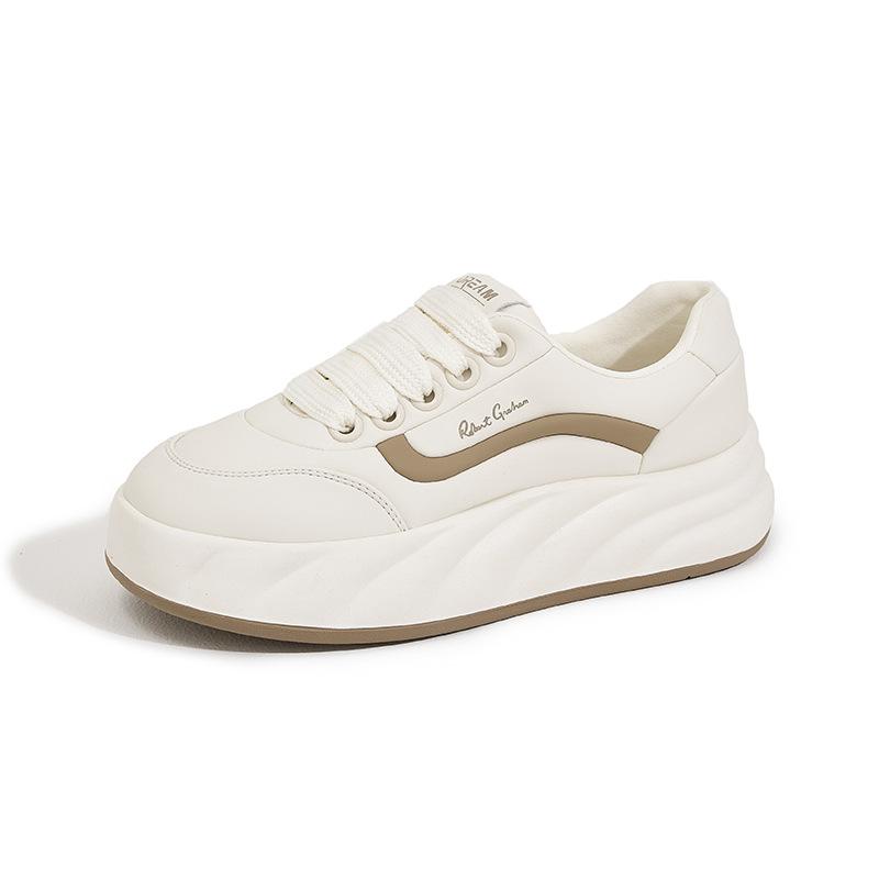 

Little white shoes women s 2025 spring new versatile Internet celebrity explosion sports and leisure shoes soft leather board shoes platform bread 40