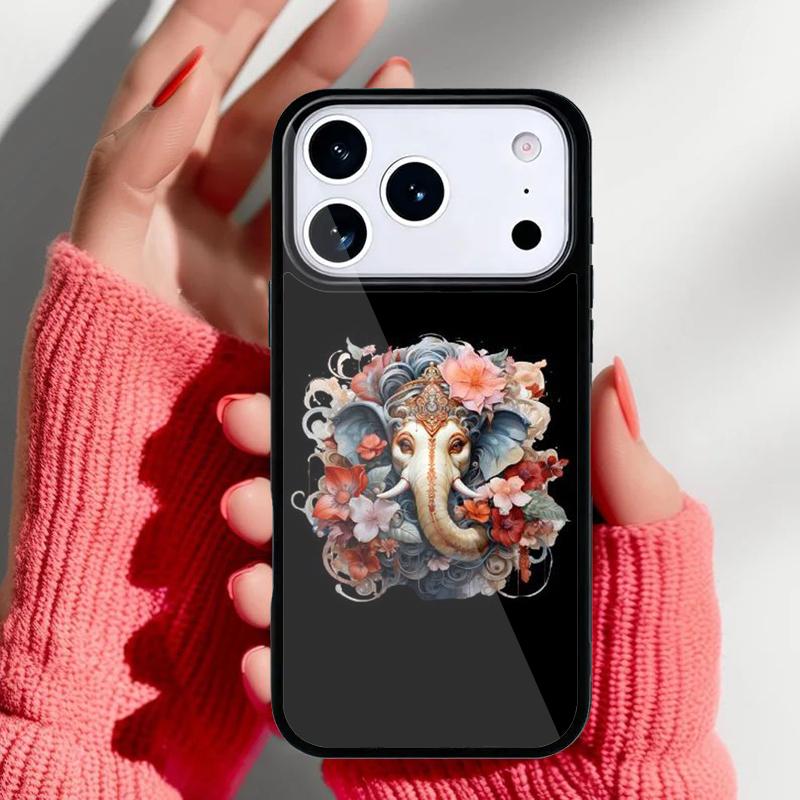 Ganesh Elephant God Phone Case for iPhone 17 16 15 14 13 Pro Max Back Cover for 12 11 Pro Coque