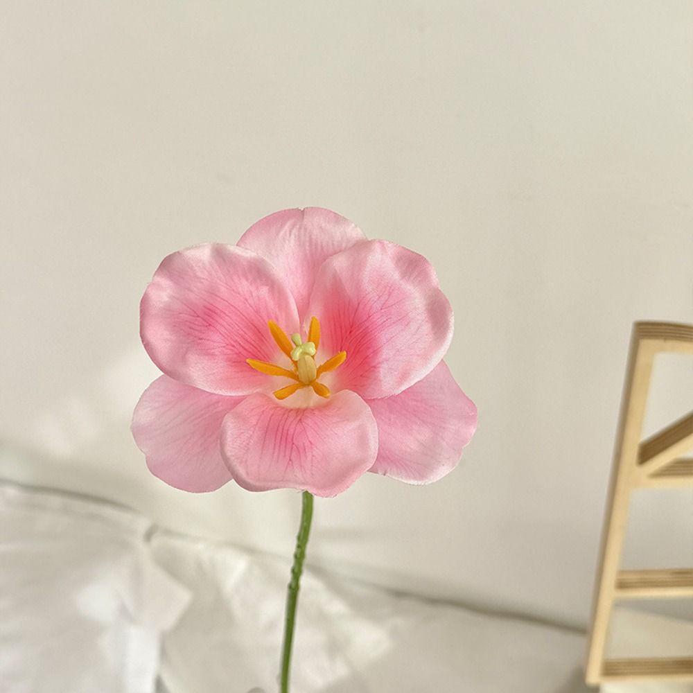 Double Petal Artificial Tulip Flowers Single Stem Artificial Faux Plants Fake Flowers Tulip Garden