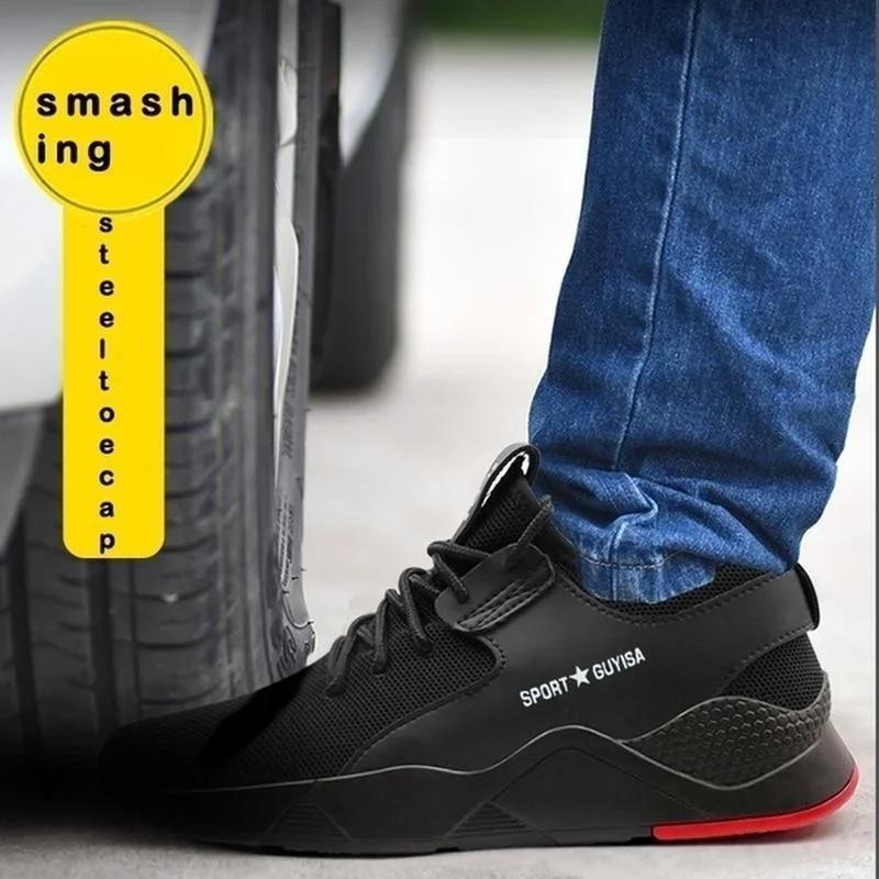 Zapatos de Seguridad de Acero con Puntera de Acero y Fibra de Kevlar para Hombres