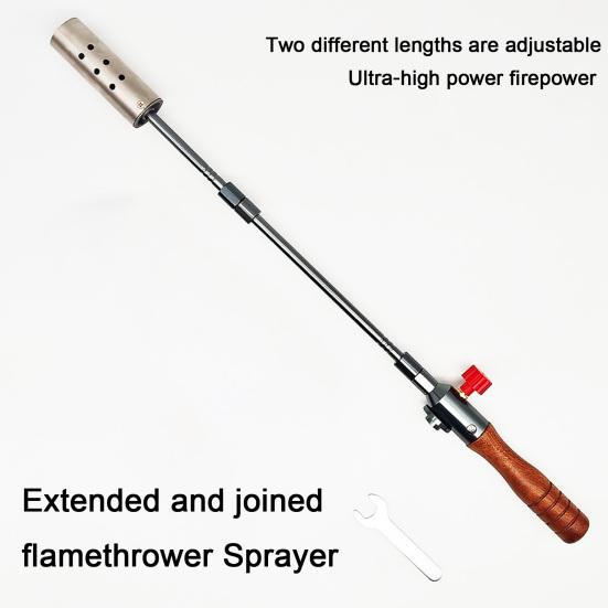22.4" Long Propane Weed Torch Detachable Long Arm Cooking Torch for Garden Wood Melting Ice Snow Roofing Outdoor