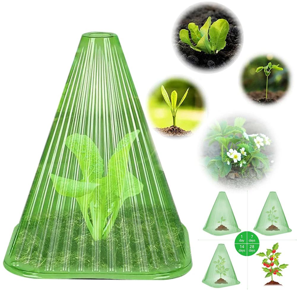 5-31Pcs Growth Box Planting Tent Reusable Square Use Plant Clock Cover To Protect Plants From Bird Frost and Snail Damage Green