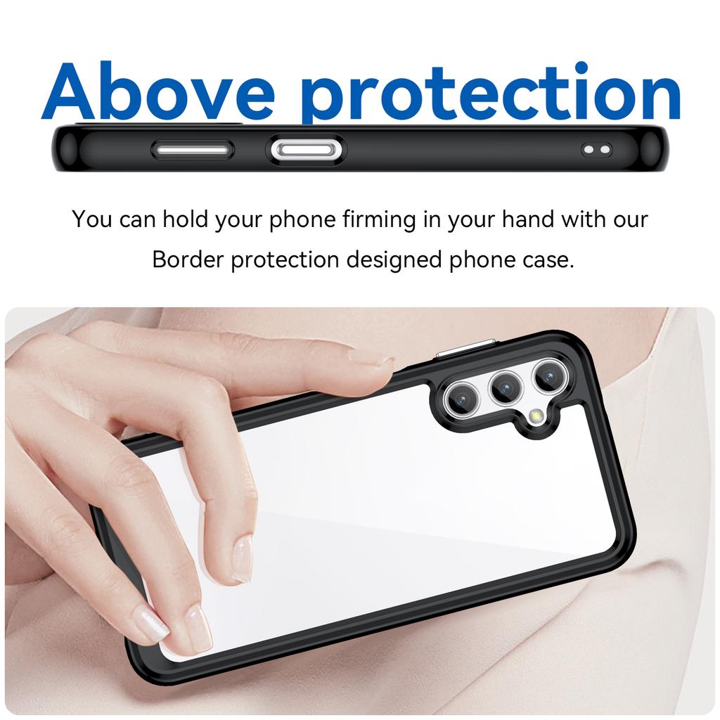 For Samsung Galaxy A14 5G/4G Phone Case,Scratch Resistant TPU Bumper+Acrylic Back Shell Protective Cover