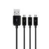 Durability Micro USB Splitter Cables Widely Compatibility Data Sync Charging