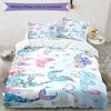 3pcs Custom Name Mermaid Bedding Set Duvet Cover Closure Includes 1 Duvet Cover & 2 Pillowcases, Soft and Comfortable for All Seasons.