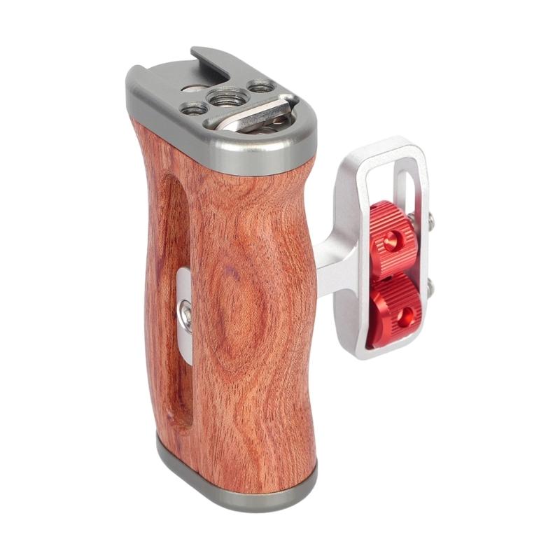 Upgraded Wooden Handle Camera Cage With 1/4 Thread Mount Movable Slider Ergonomic For DSLR Camera Accessories