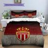 AS Monaco Football Club  Pattern Bedding Quilt Set  Home Decoration  Gift (1 * duvet cover + 2 * pillowcase  without core)