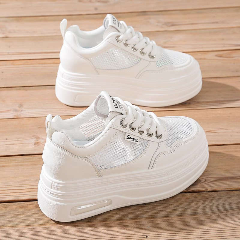 Women's height increase CM spring and summer new small versatile thick-soled muffin bottom increase casual shoes